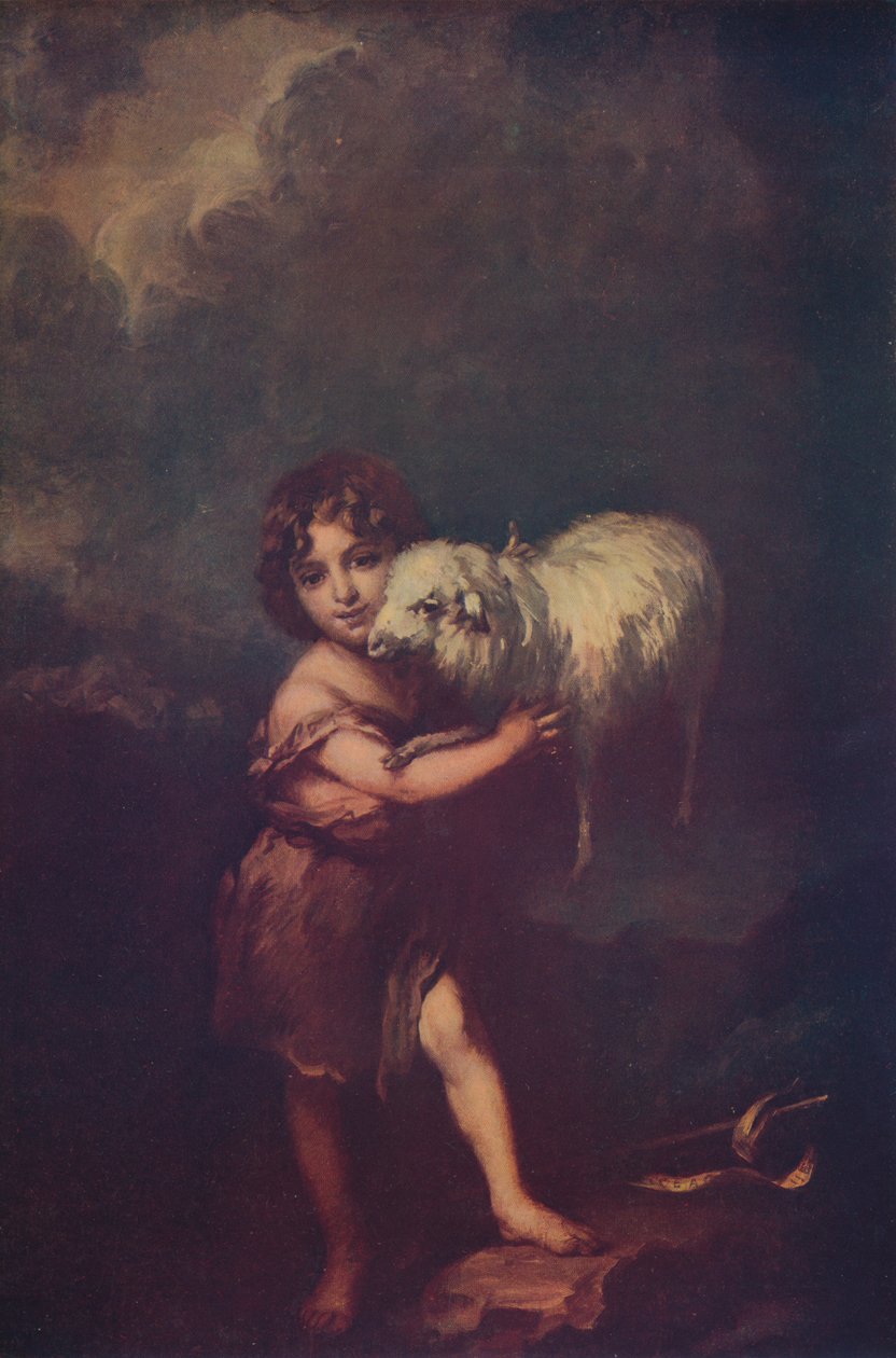 St. John and the Lamb, 1660-5, c1900 tekijältä Bartolomé Esteban Murillo