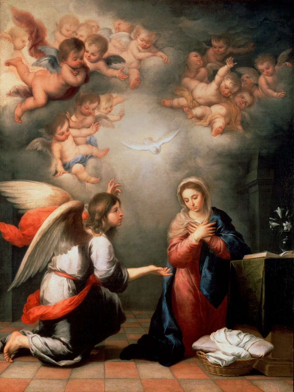 Ilmoitus, 1660-luku. tekijältä Bartolomé Esteban Murillo