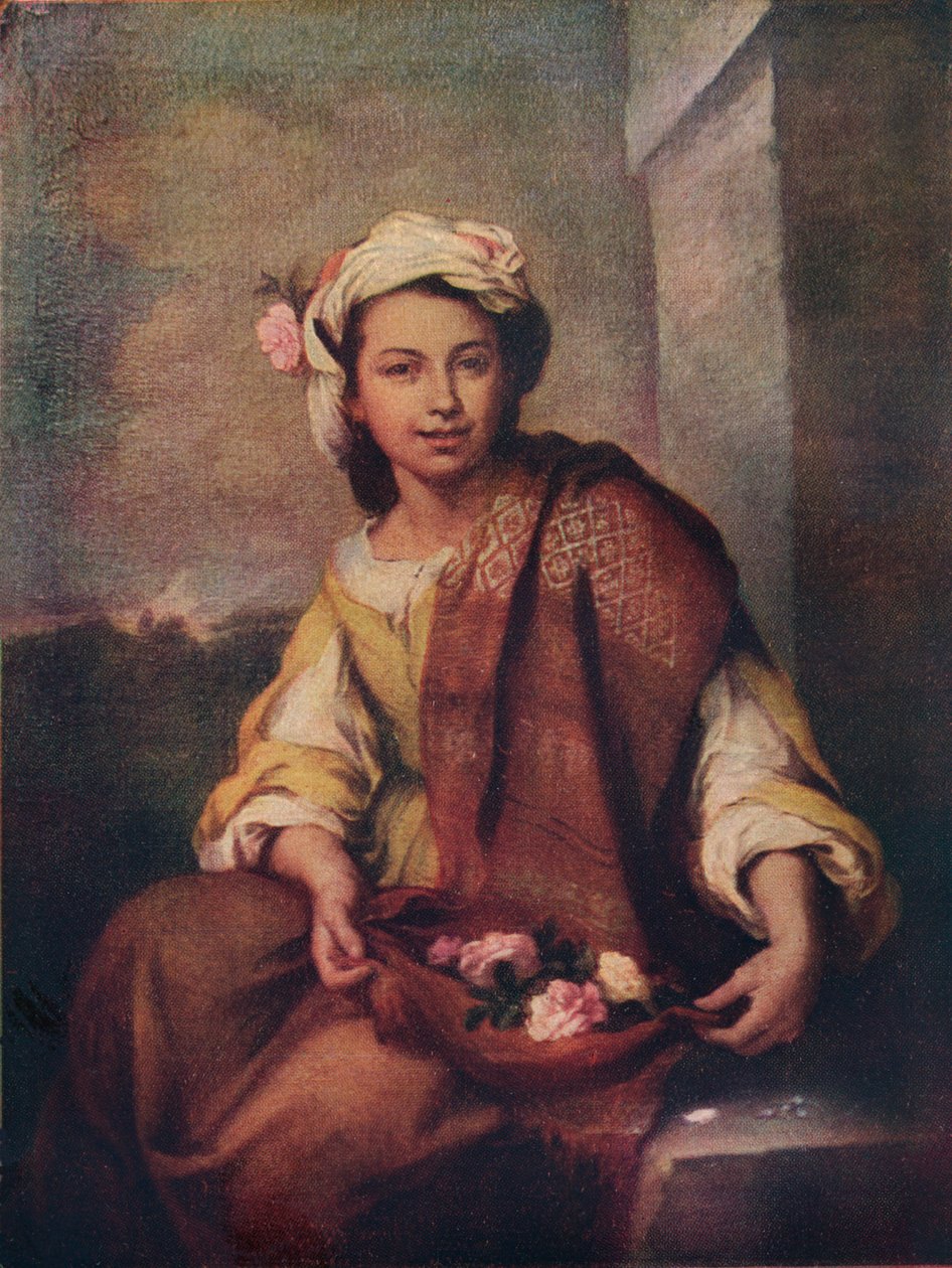 Kukkatyttö, 1665-70 tekijältä Bartolomé Esteban Murillo