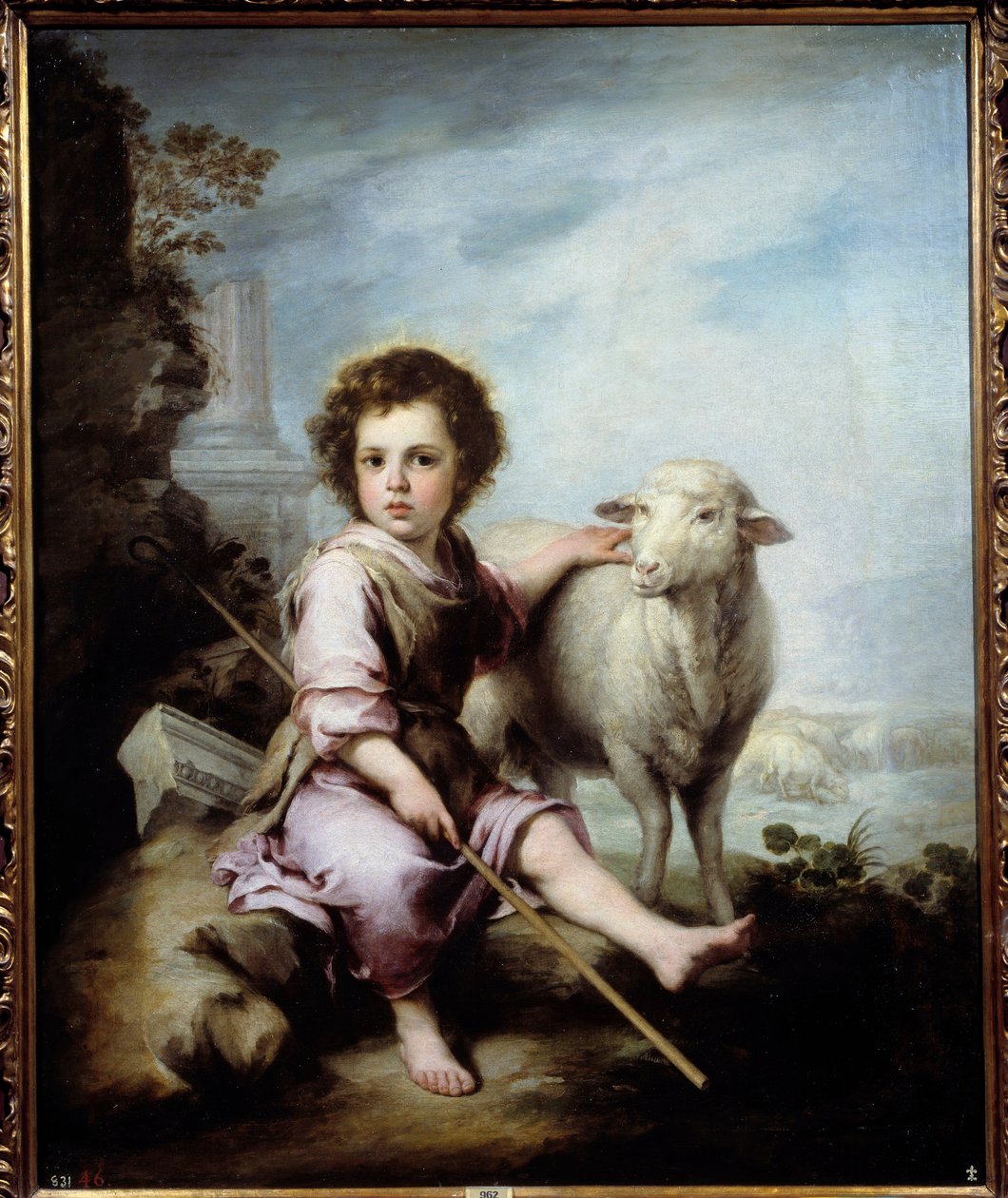 Bartolome Murillon (1618-1682) maalaus Hyvä pastori 1600-luvun su. 1,23x1,01 m Madrid, Prado-museo - Hyvä paimen. Bartolome Murillon (1618-1682) maalaus 1600-luvulta. 1,23 x 1,01 m. Prado-museo, Madrid tekijältä Bartolomé Esteban Murillo