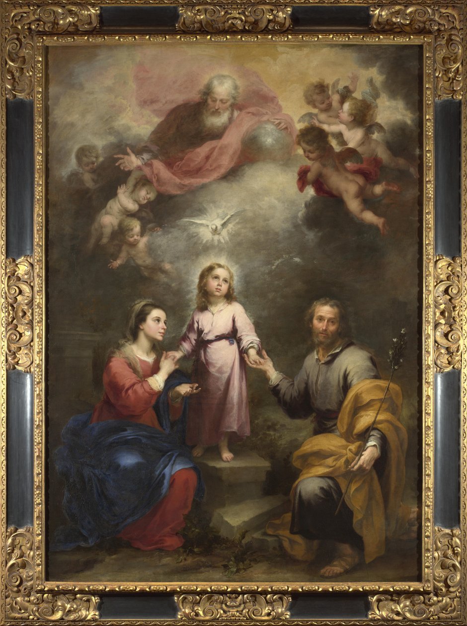Taivaallinen ja maallinen kolminaisuus Pedroso Murillo, n. 1680 tekijältä Bartolomé Esteban Murillo