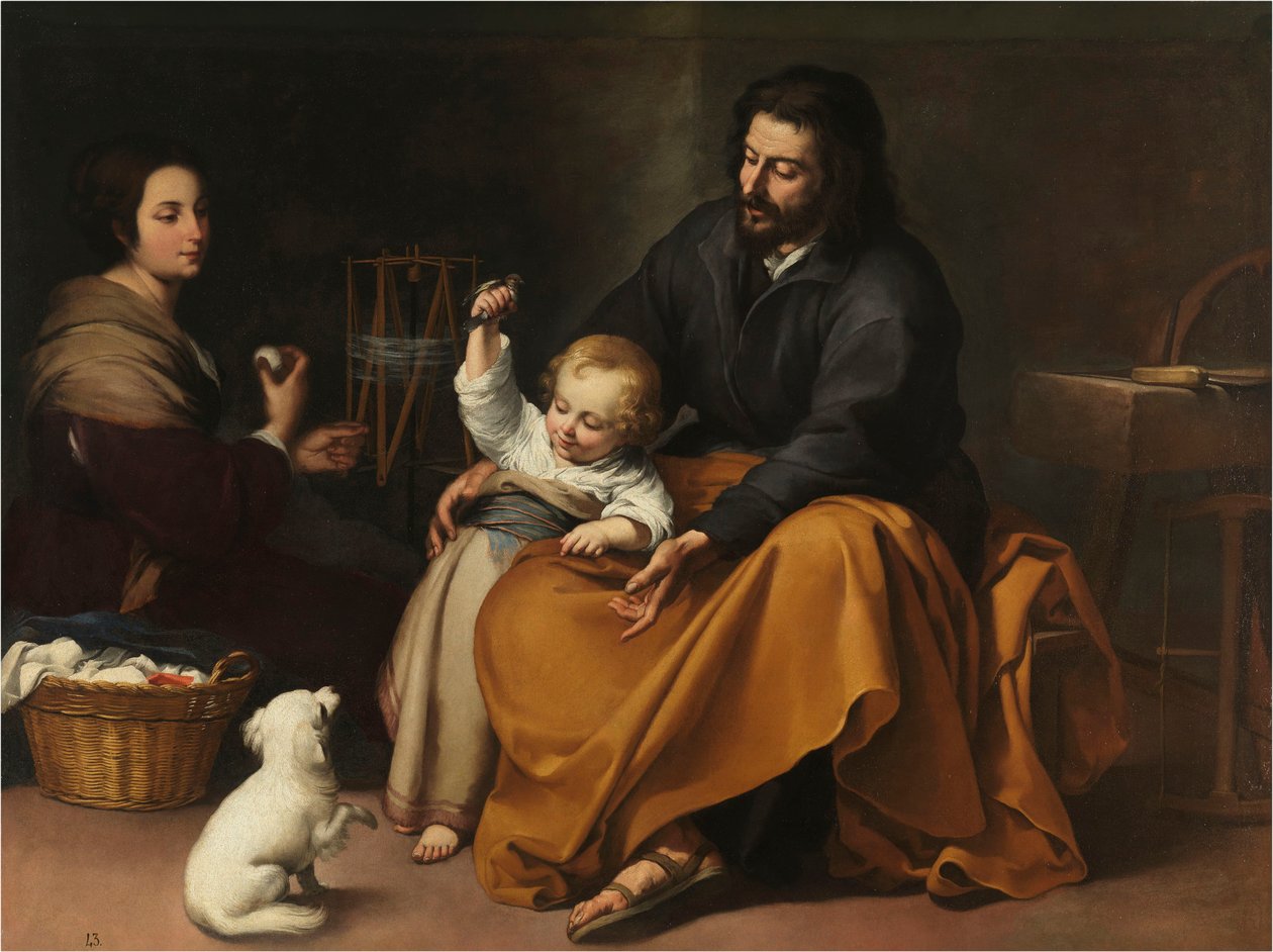 Pyhä perhe pienen linnun kanssa, n. 1650. tekijältä Bartolomé Esteban Murillo