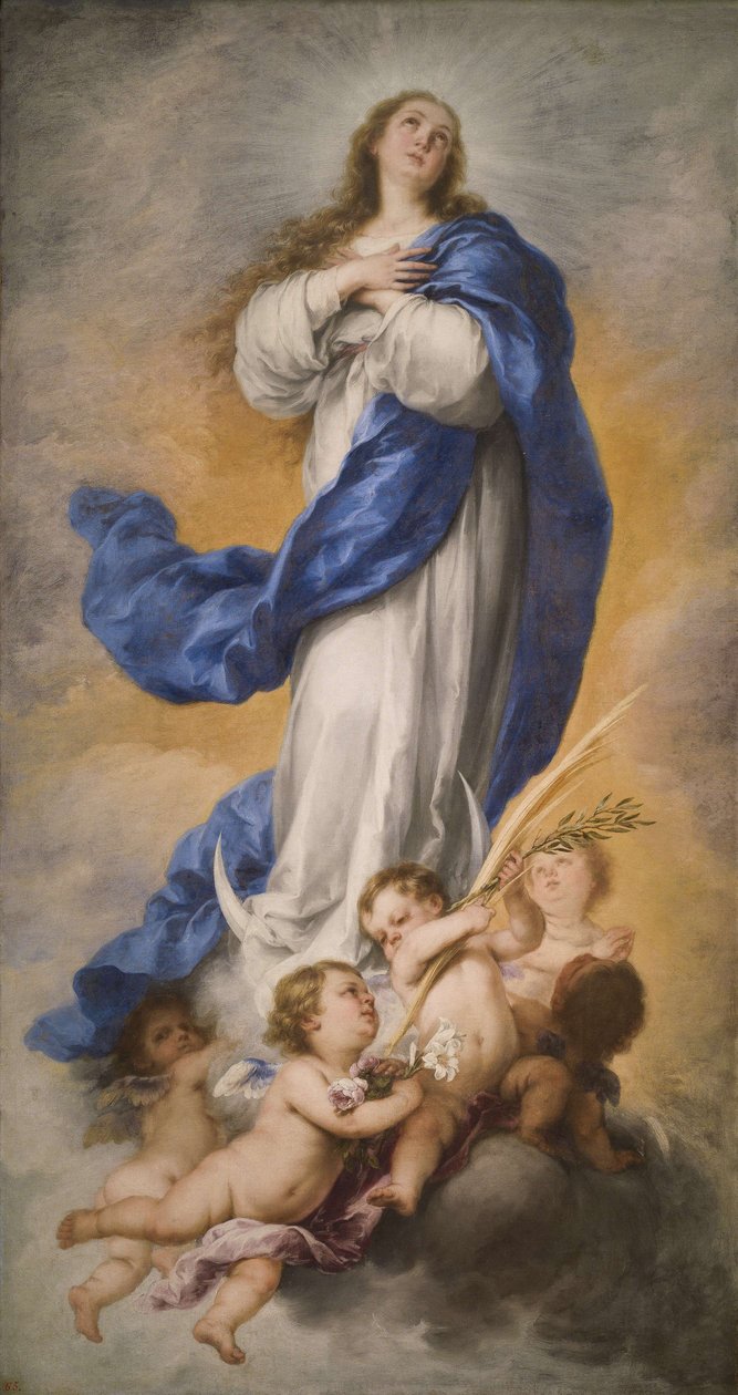 Neitsyen tahraton sikiäminen, 1670-luku. tekijältä Bartolomé Esteban Murillo