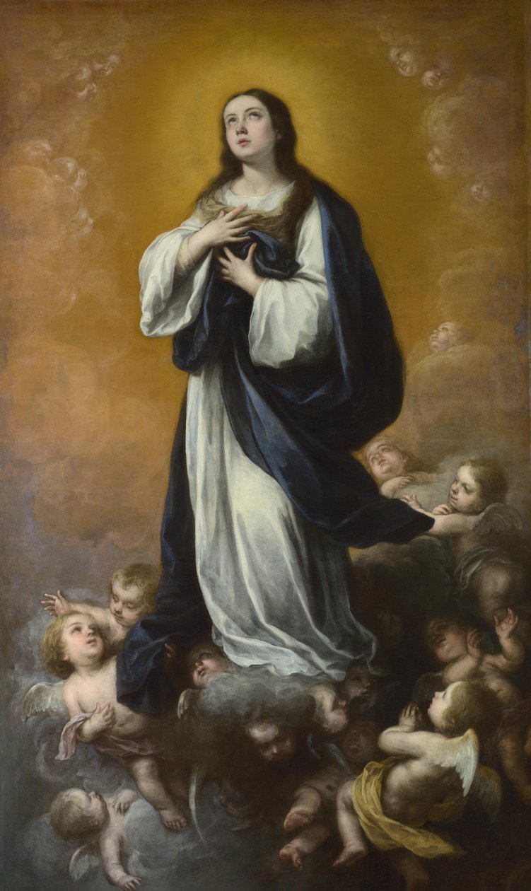 Neitsyt, 1600-luvun piika, tahraton sikiäminen. tekijältä Bartolomé Esteban Murillo