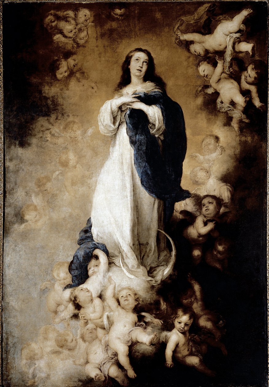 Immaculate Conception tai Soult Immaculate Conception. (öljy kankaalle tekijältä Bartolomé Esteban Murillo
