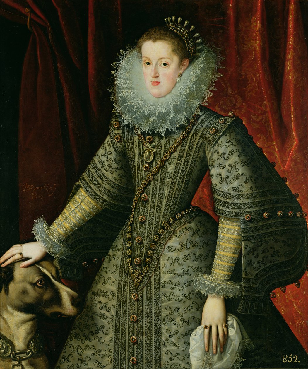 Itävallan kuningatar Margarita, 1609 tekijältä Bartolome Gonzalez