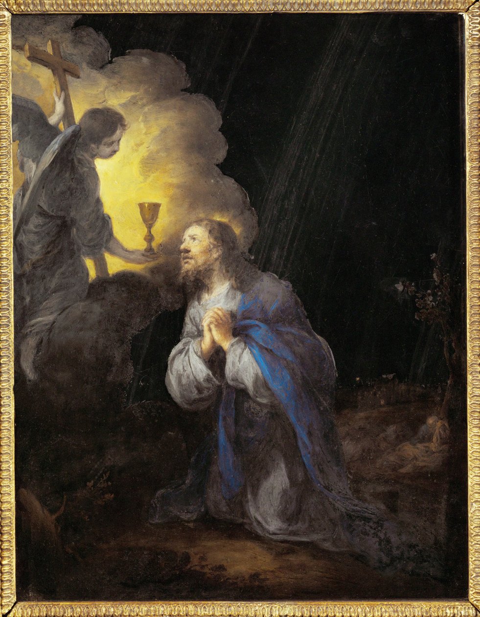 Le Christ au jardin des oliviers - Kristus Getsemanen puutarhassa ... tekijältä Bartolome Esteban (school of) Murillo