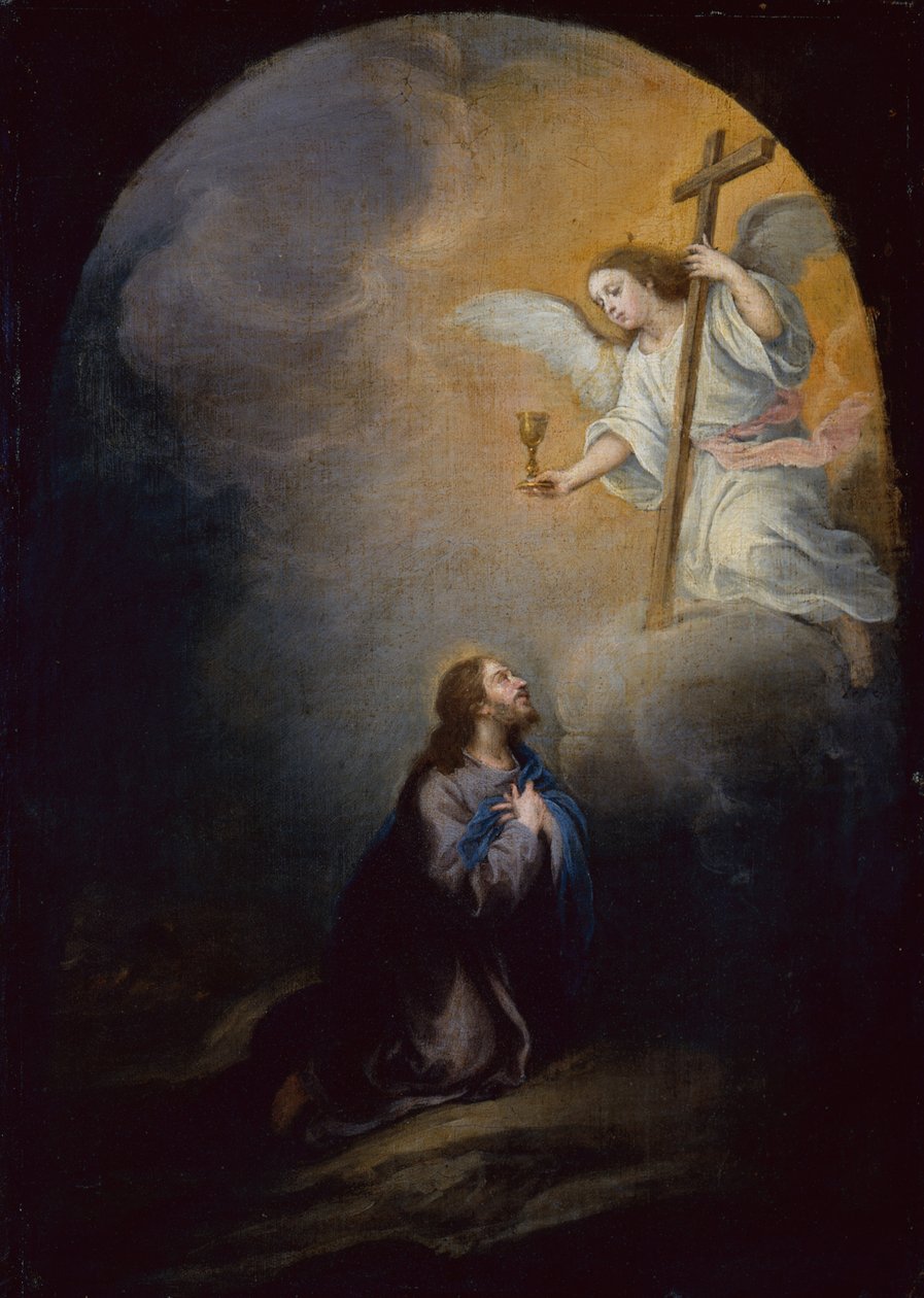 Kristus oliivipuutarhassa (öljy kankaalle) tekijältä Bartolomé Esteban Murillo