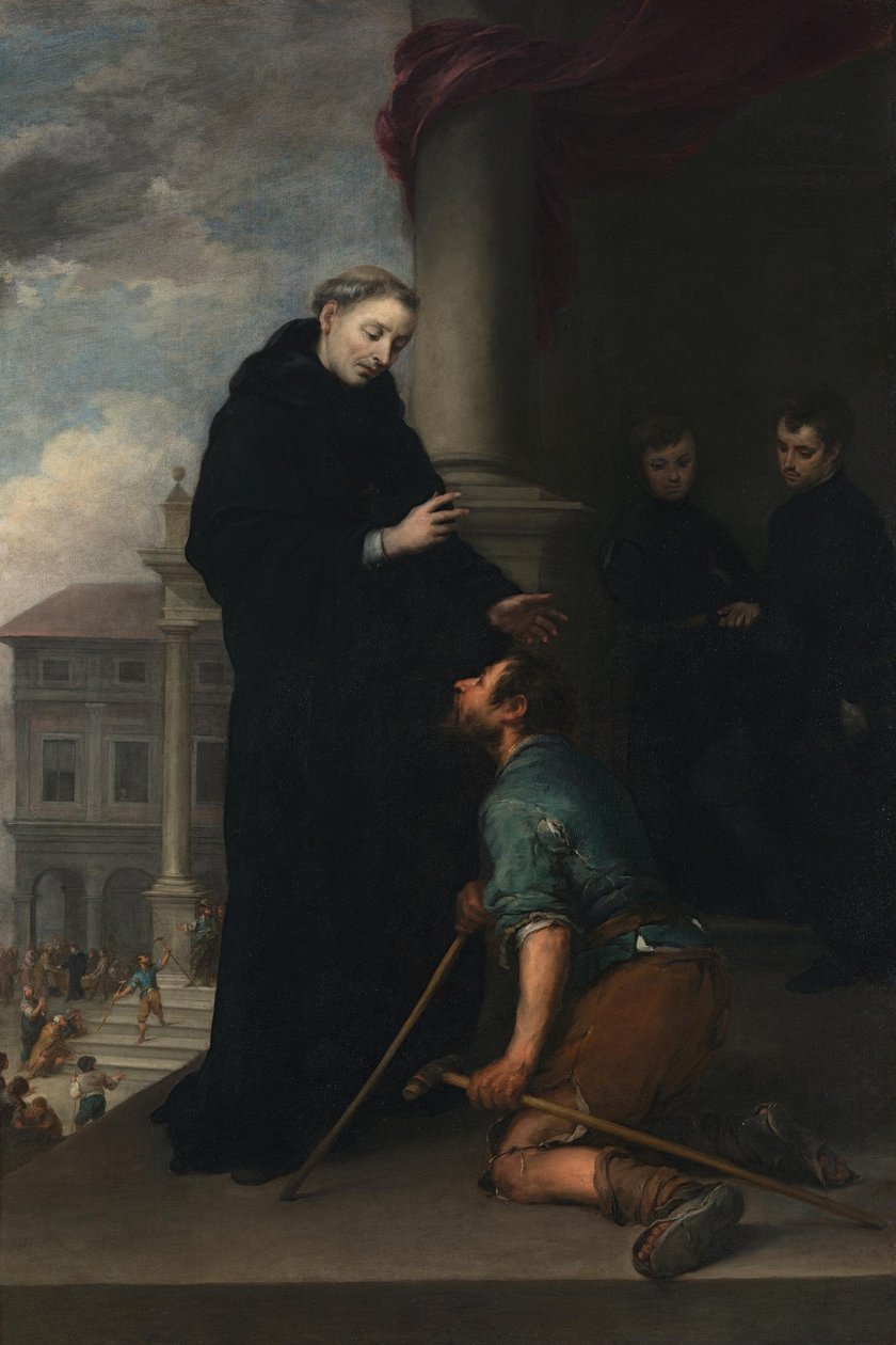 Pyhä Tuomas Villanuevalainen parantaa ramman tekijältä Bartolomé Esteban Murillo