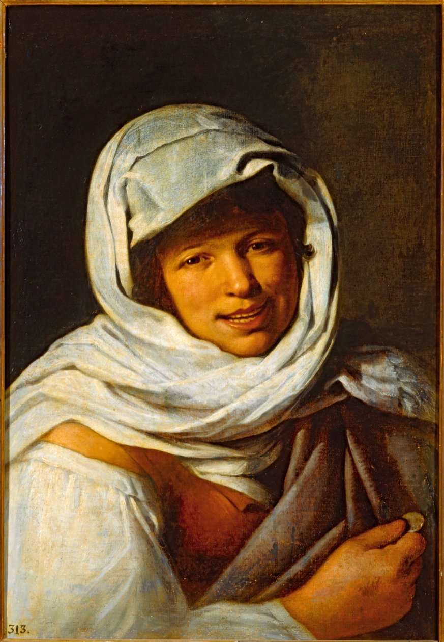 Galicialainen nainen kolikon kanssa ... (öljy kankaalle) tekijältä Bartolomé Esteban Murillo