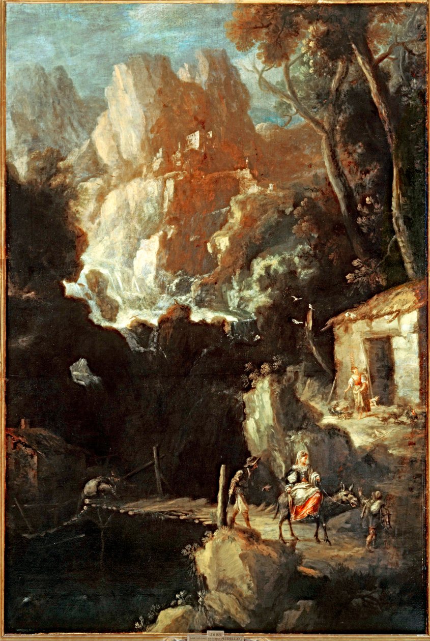Vuoristomaisema (öljy kankaalle) tekijältä Bartolome Esteban Murillo