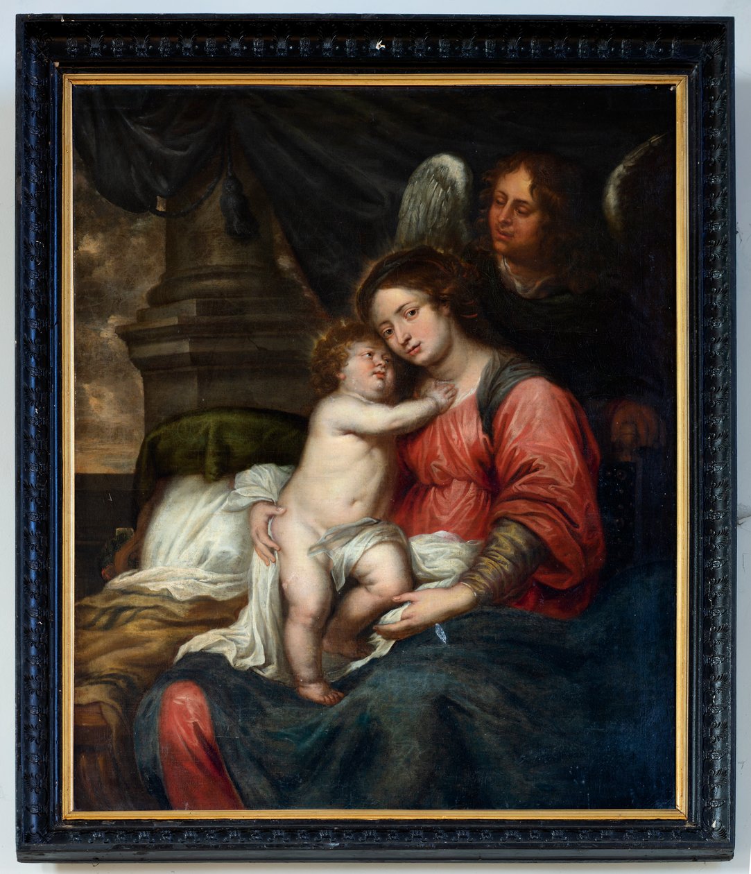 Seurakuntakirkko (Parochiekerk Sint-Andreas, Beerlegem). Maalaus. Neitsyt Maria Lapsen kanssa. Bartolomé Murillo (?). tekijältä Bartolomé Esteban Murillo