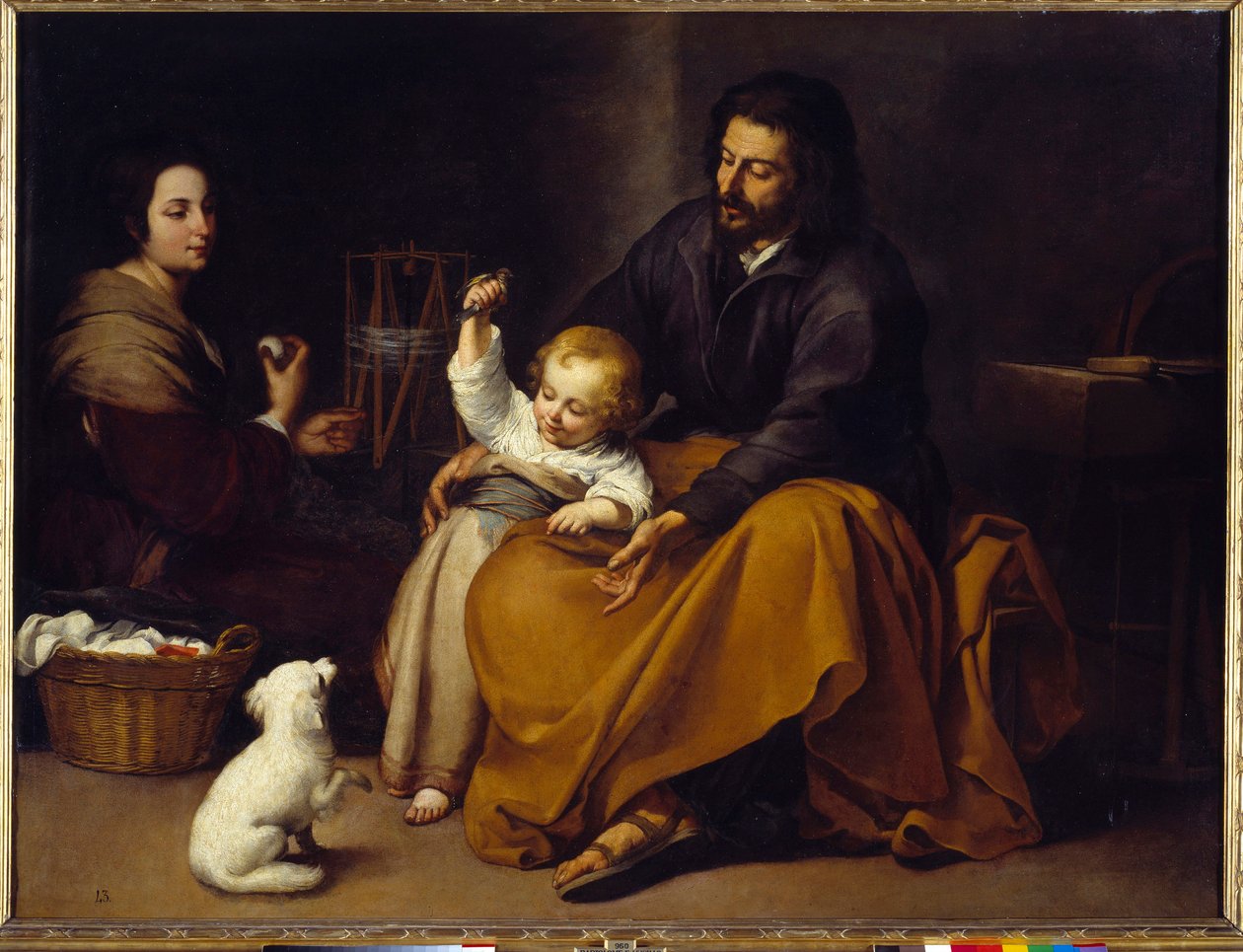 Bartolome Murillon (1618-1682) maalaus Pyhä perhe tekijältä Bartolomé Esteban Murillo