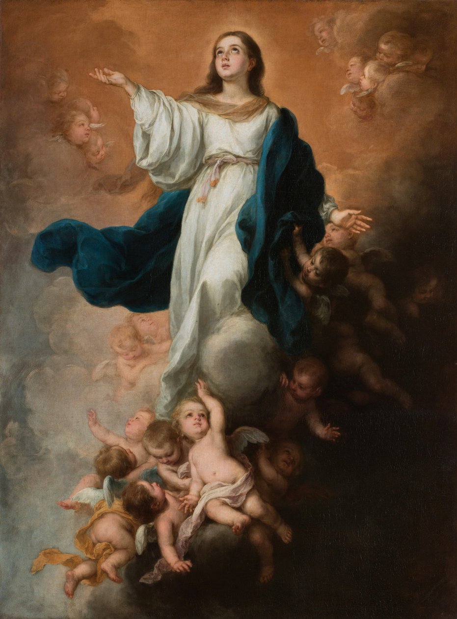 Walpolen tahraton sikiäminen, noin 1680 (öljy kankaalle). tekijältä Bartolomé Esteban Murillo