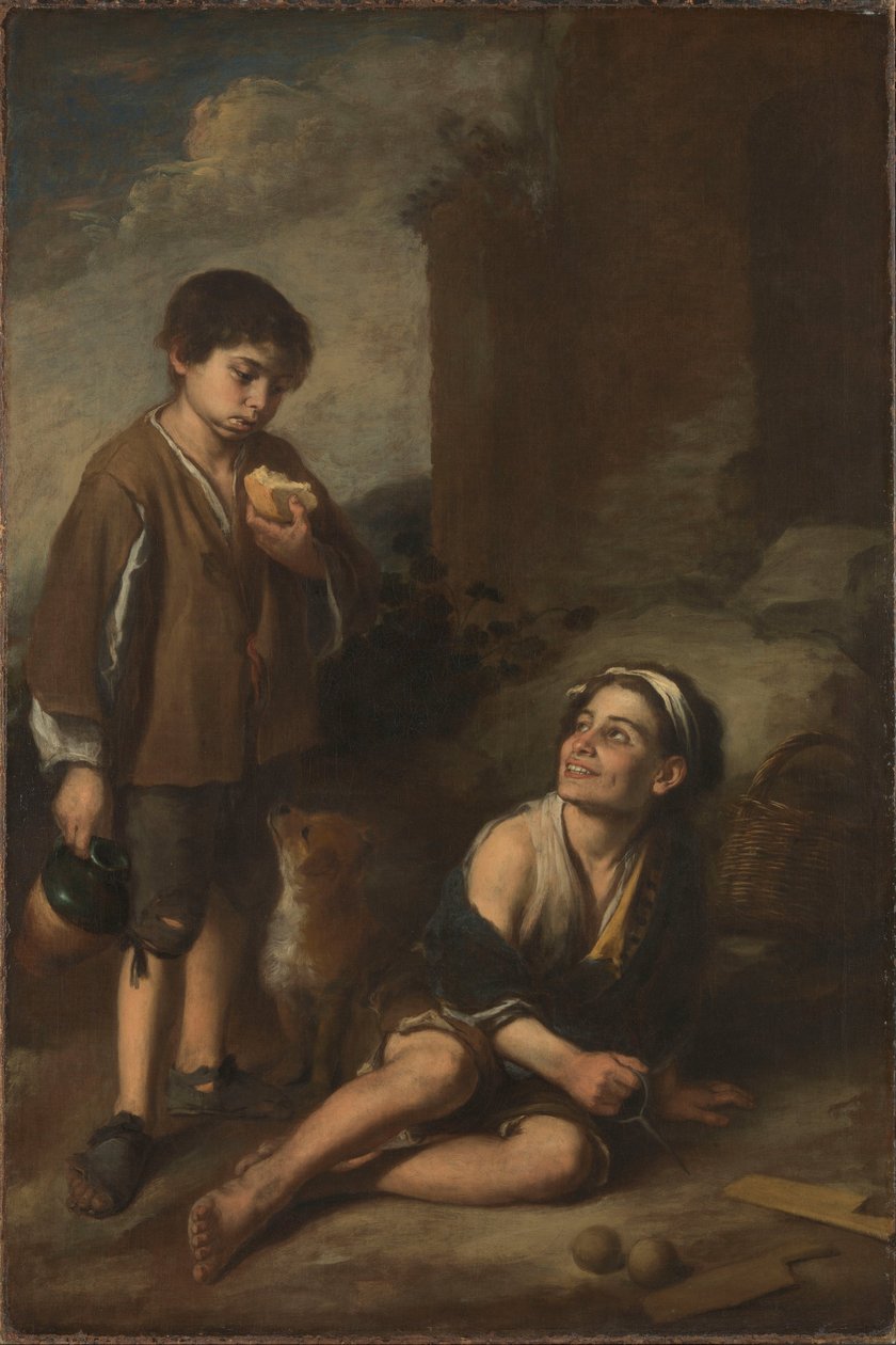 Kaksi talonpoikaispoikaa tekijältä Bartolomé Esteban Murillo