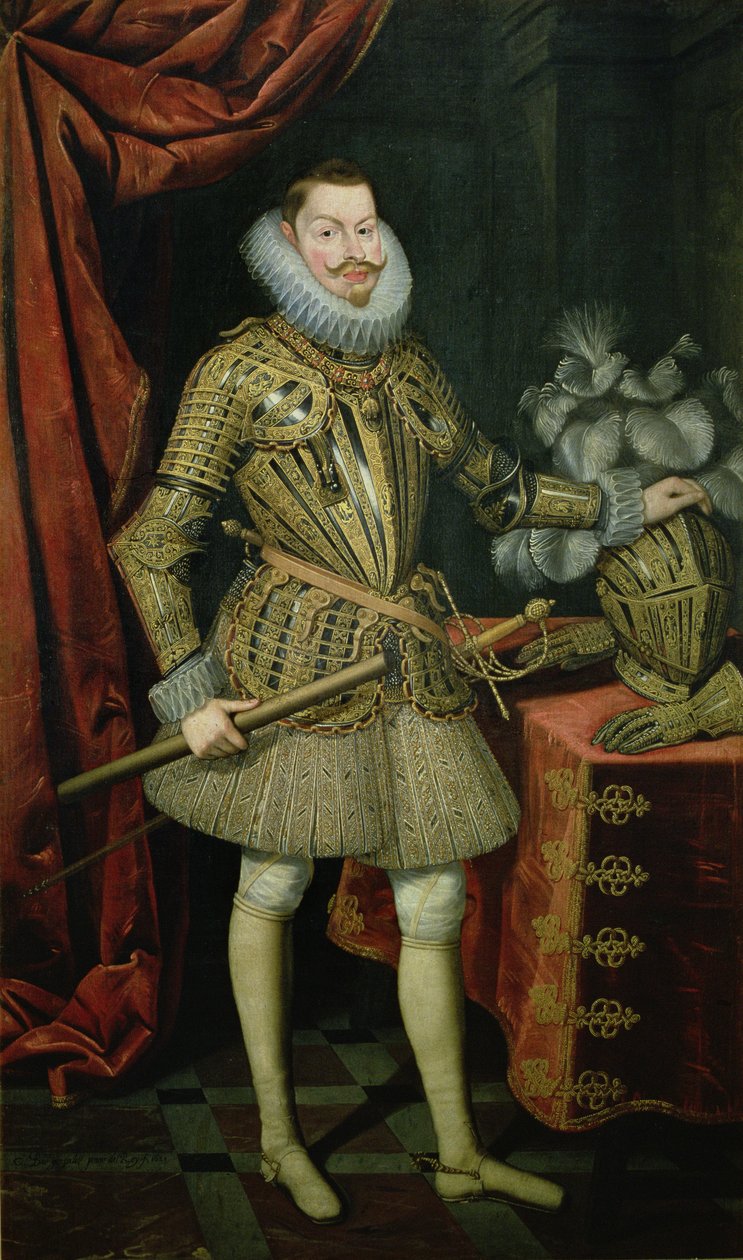Muotokuva Philip III:sta Espanjasta (1578-1621) 1621 (öljy kankaalle) tekijältä Bartolome Gonzalez