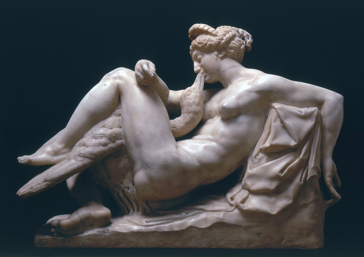 Leda ja joutsen (marmori) tekijältä Bartolomeo Ammannati