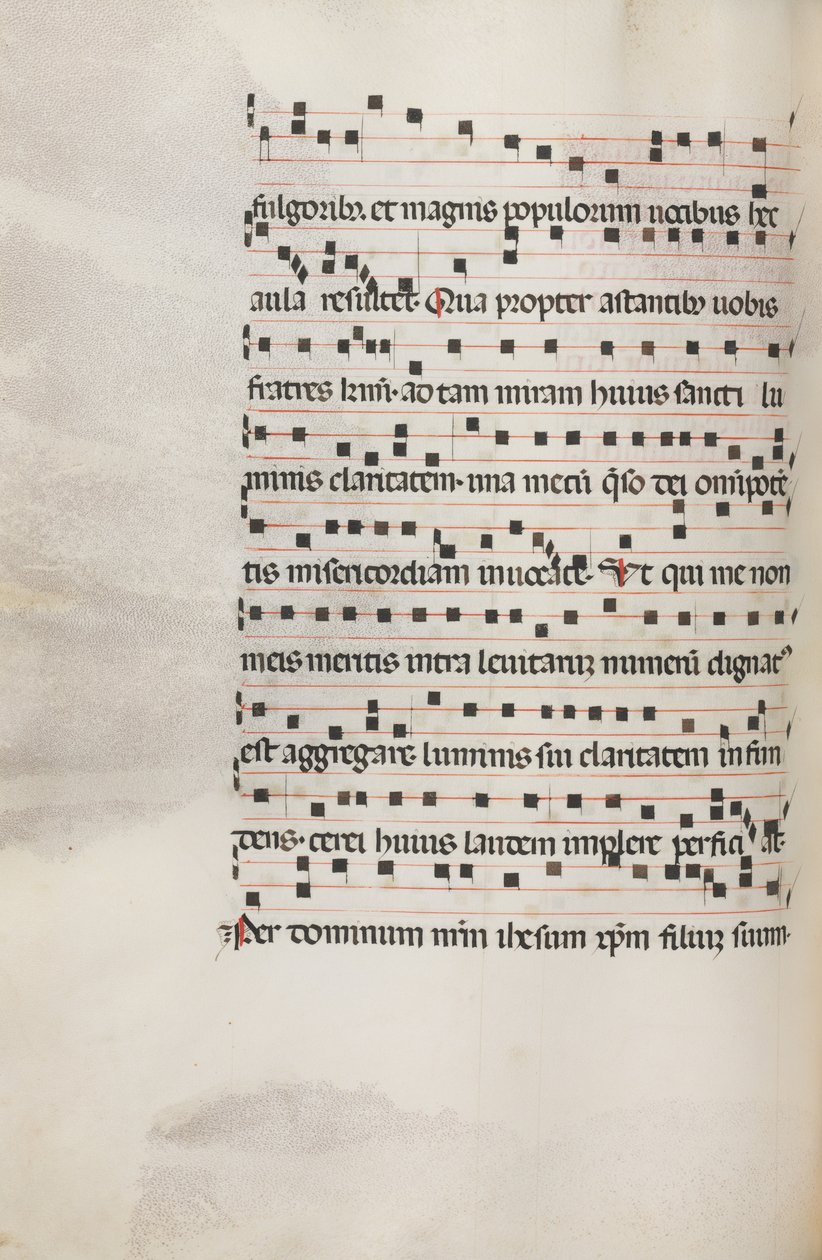 Missale: Fol. 153v: Musiikkia Exultetille, 1469 tekijältä Bartolomeo Caporali