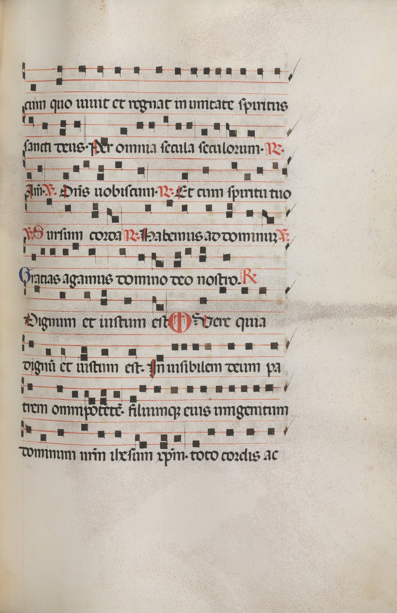 Missale: Fol. 154: Musiikkia Exultetille, 1469 tekijältä Bartolomeo Caporali