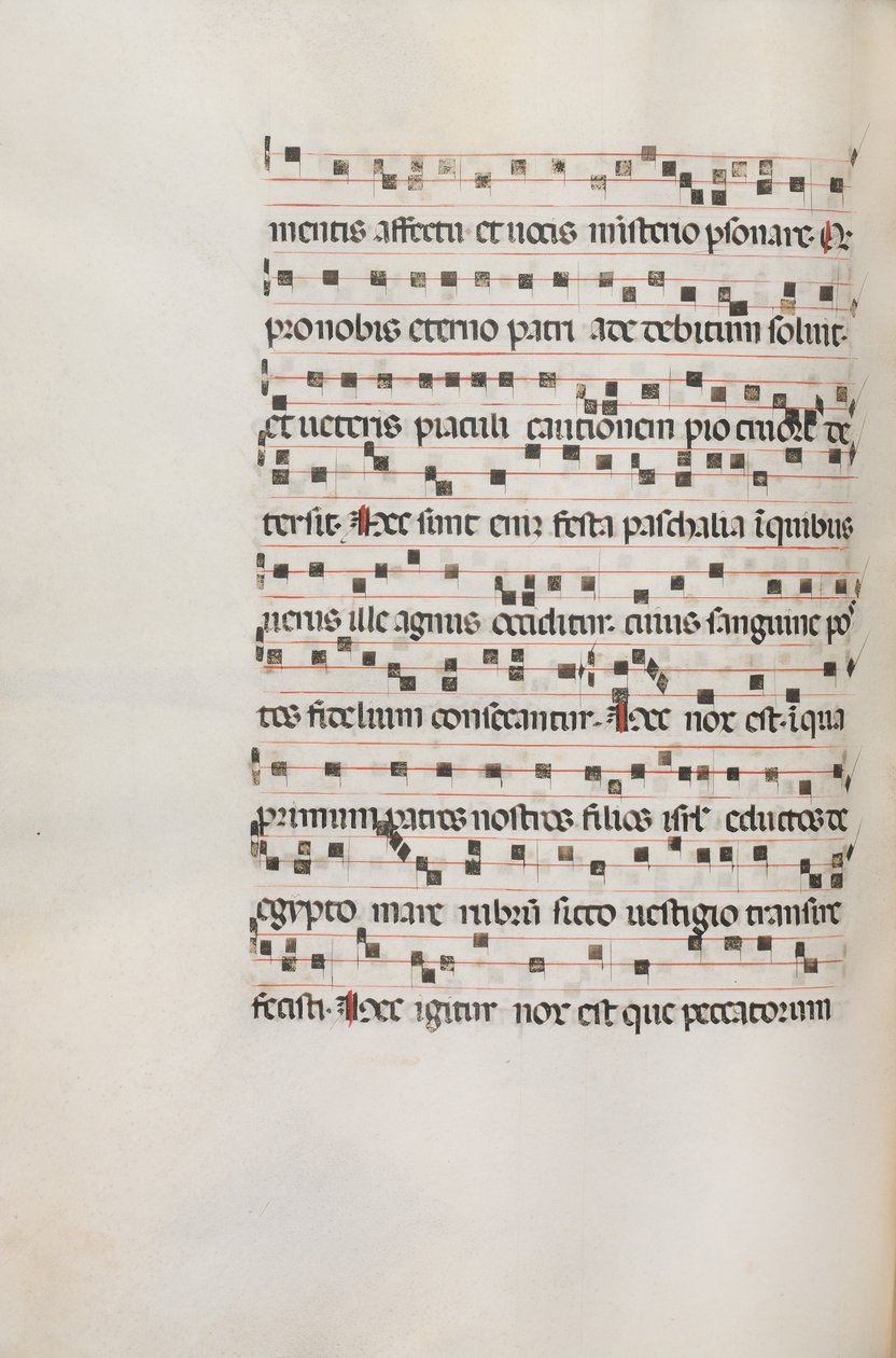 Missale: Fol. 154v: Musiikkia Exultetille, 1469 tekijältä Bartolomeo Caporali