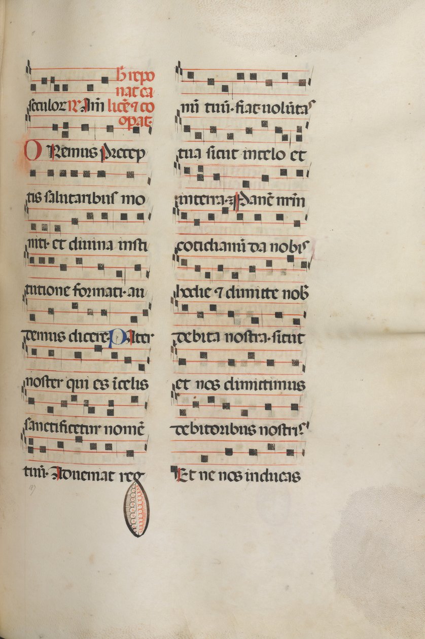 Missale: Fol. 189: Musiikkia erilaisiin rukouksiin, 1469. tekijältä Bartolomeo Caporali