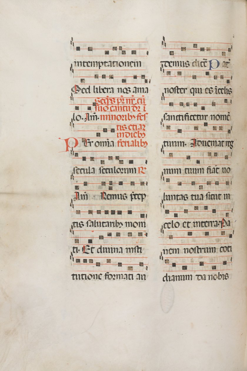 Missale: Fol. 189v: Musiikkia erilaisiin rukouksiin, 1469. tekijältä Bartolomeo Caporali