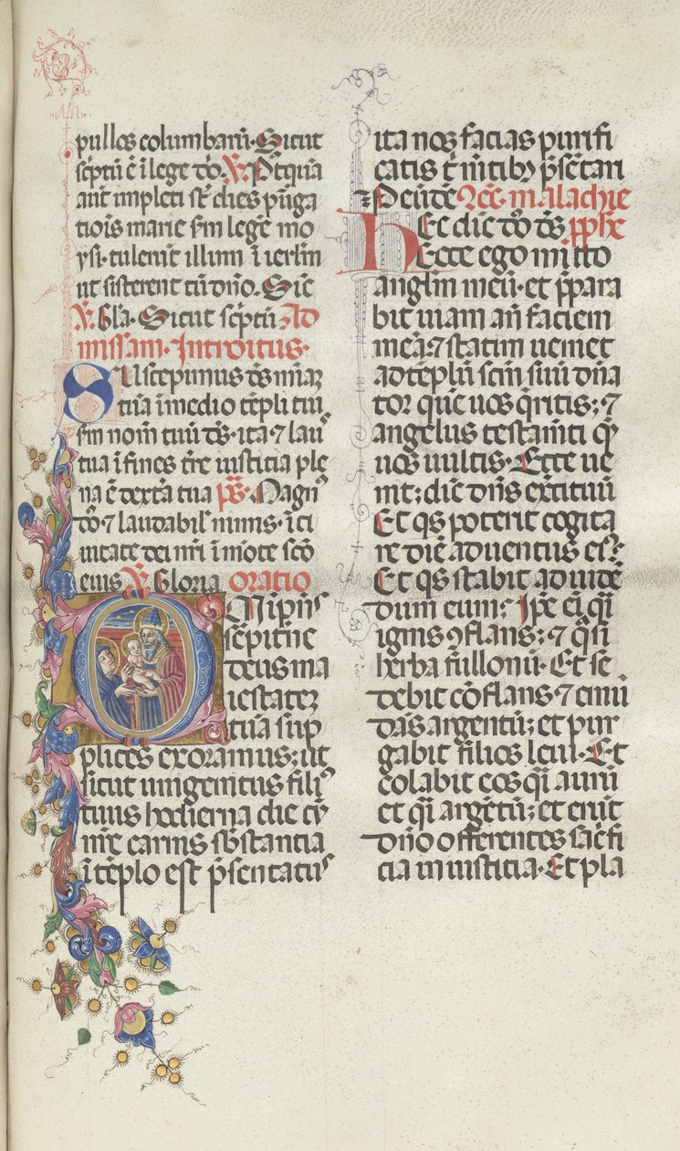 Missale: Fol. 270: Kristuksen esitys Simeonille, 1469. tekijältä Bartolomeo Caporali