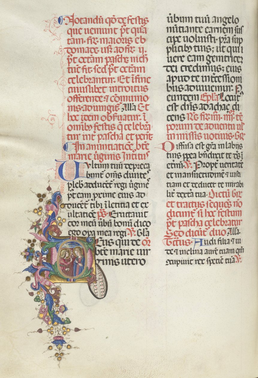 Missale: Fol. 275v: Ilmoitus, 1469. tekijältä Bartolomeo Caporali