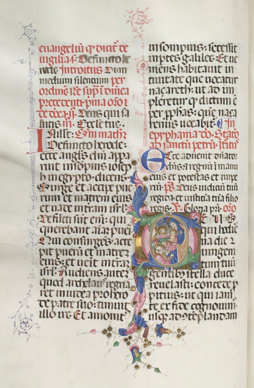 Missale: Fol. 30v: Maagien palvonta, 1469. tekijältä Bartolomeo Caporali