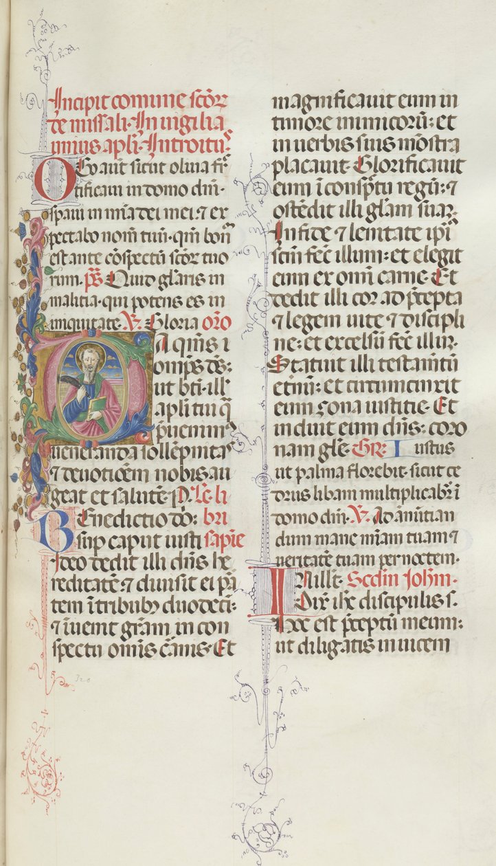 Missale: Fol. 327: Pyhä Bartolomeus, 1469 tekijältä Bartolomeo Caporali