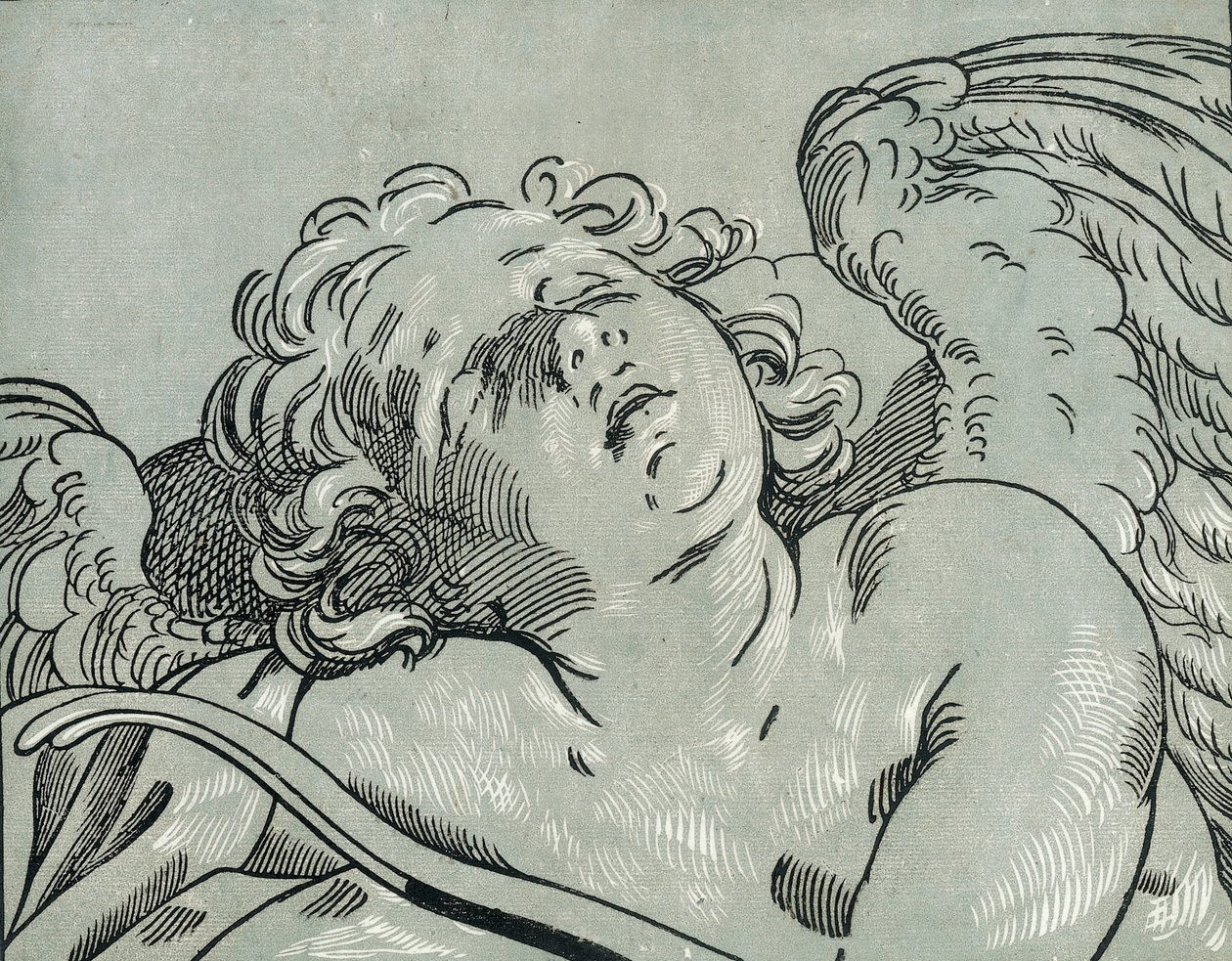 Nukkuva amor, 1630-45. tekijältä Bartolomeo Coriolano