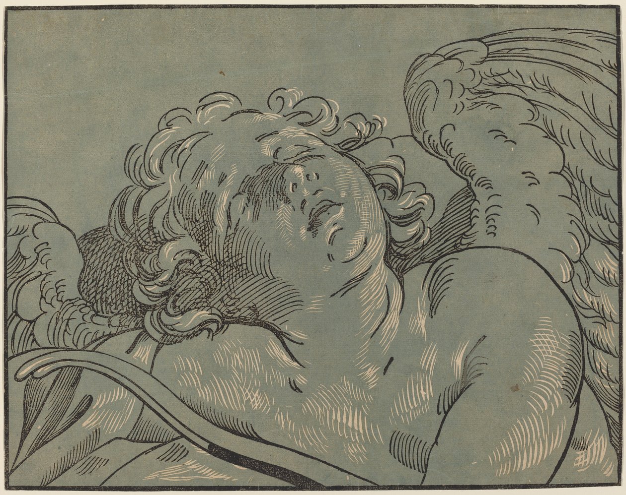 Amor unessa tekijältä Bartolomeo Coriolano after Guido Reni