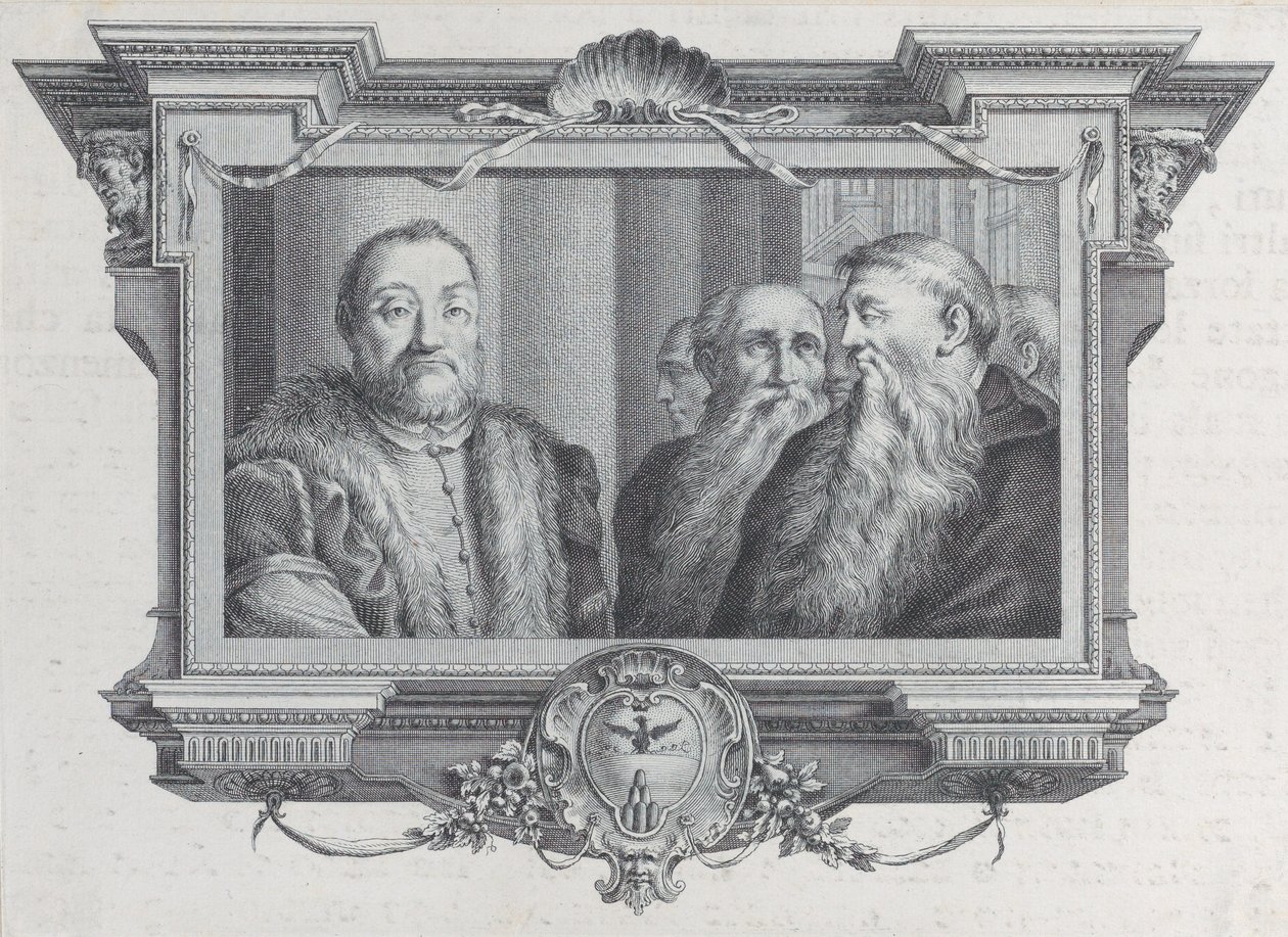 Kolme parrakasta miestä, yksi turkista, 1756. Tekijät: Bartolomeo Crivellari, Gabriel Söderling. tekijältä Bartolomeo Crivellari, Gabriel Söderling