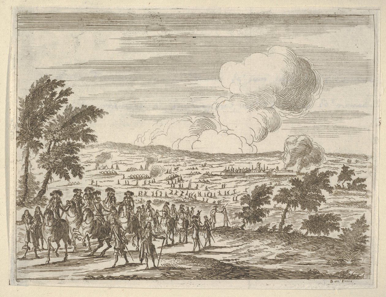 Herttua ja hänen joukkonsa Casalmaggioressa, teoksesta Idea kristillisestä prinssistä ja sankarista ..., 1659. tekijältä Bartolomeo Fenice