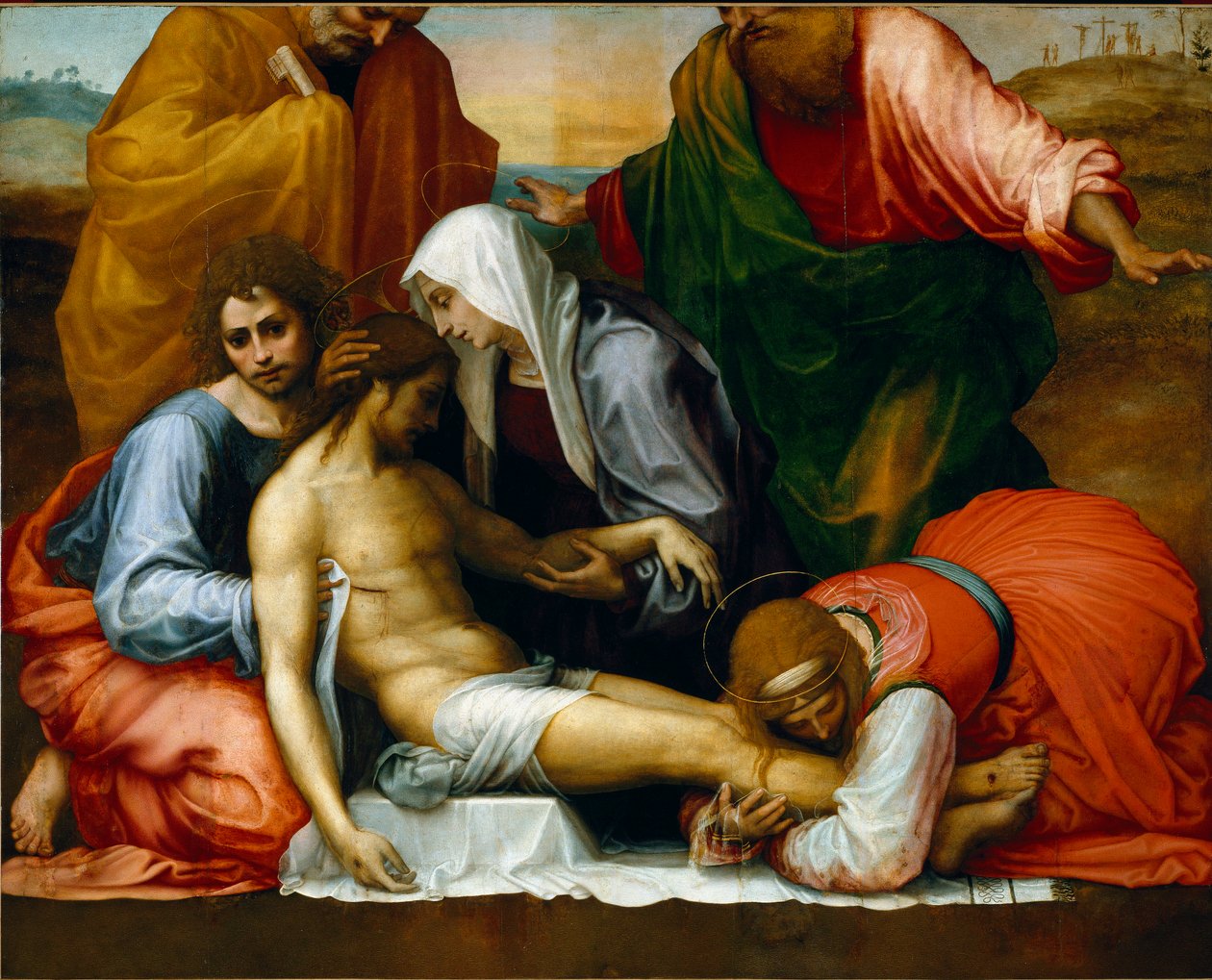 Lament sur le christ mort - Valitus kuolleesta Kristuksesta. 1511-1512. Maalaus Fra 