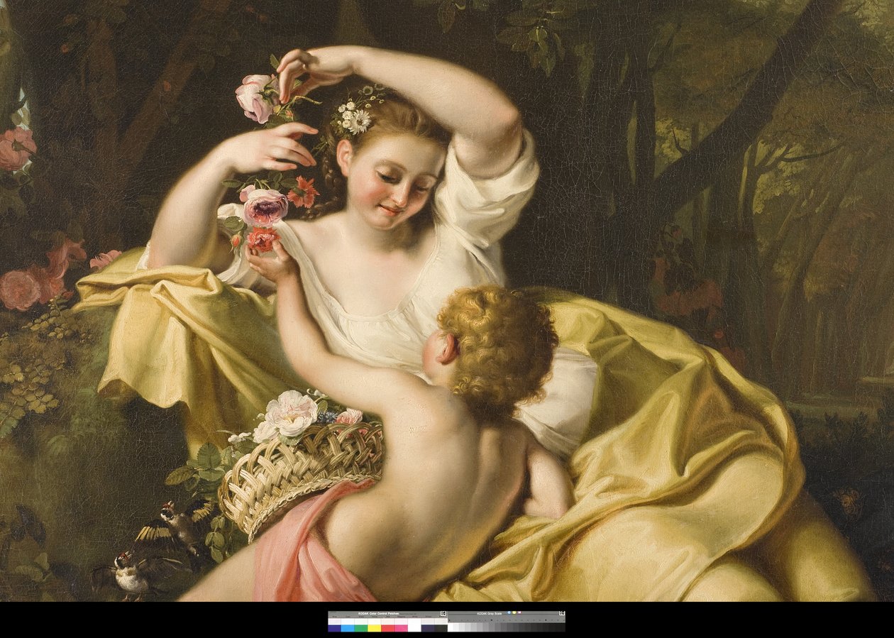 Kevään allegoria, 1705-09 (yksityiskohta numerosta 3497528) tekijältä Bartolomeo Guidobono