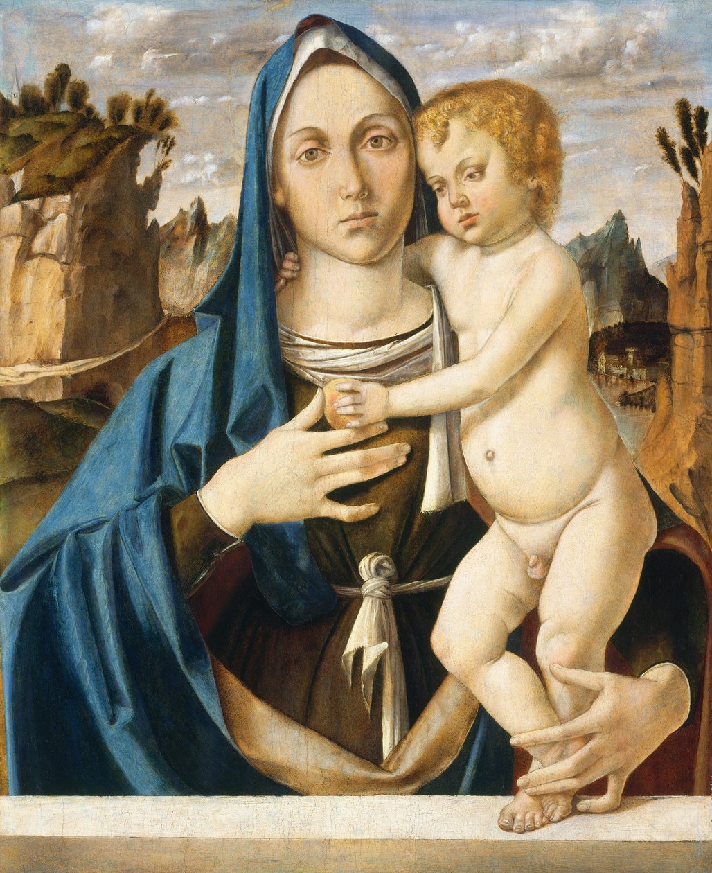 Madonna ja lapsi, n. 1490. tekijältä Bartolomeo Montagna