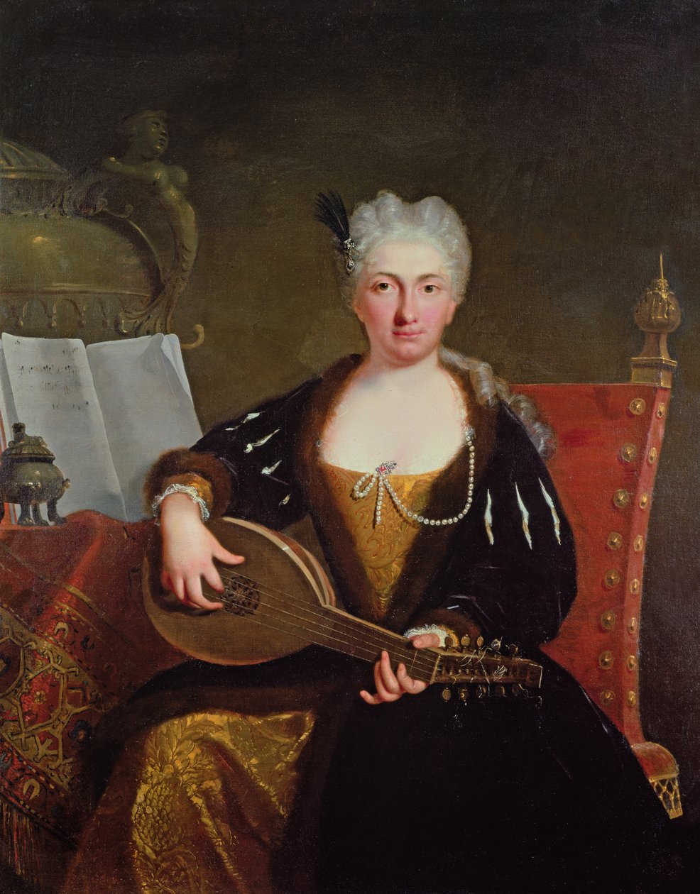 Händelin laulajan Faustina Bordonin muotokuva n. 1830 (öljy kankaalle) tekijältä Bartolomeo Nazari