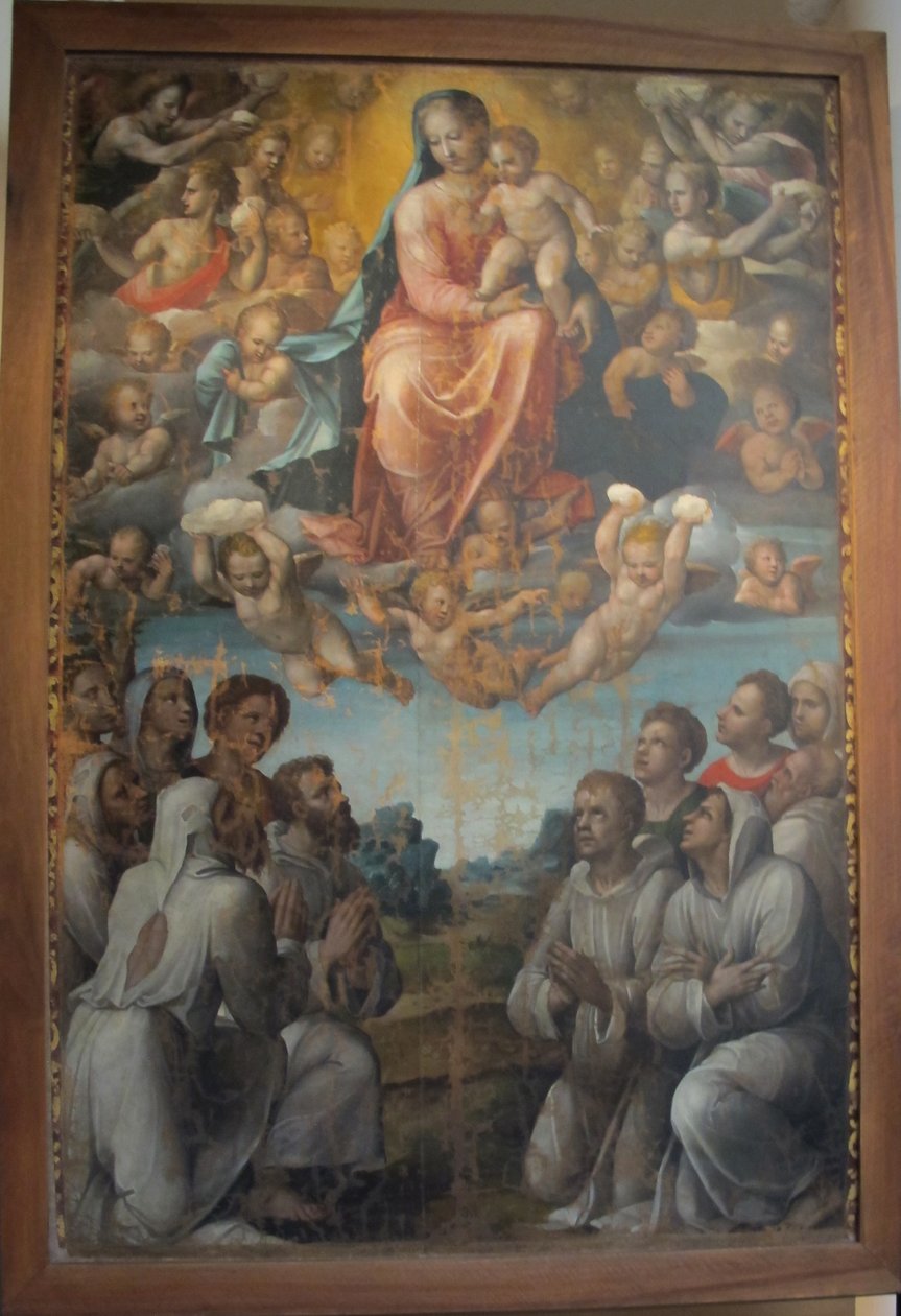 Bartolomeo Neroni, joka tunnetaan nimellä Siili, Madonna ja seurueen veljet tekijältä Bartolomeo Neroni
