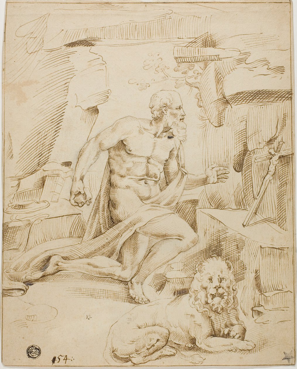 Saint Jerome tekijältä Bartolomeo Passarotti
