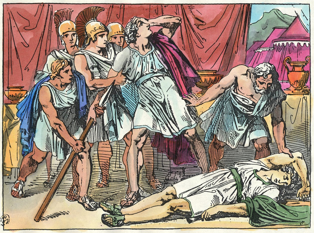 Aleksanteri Suuri, joka oli humalassa, tappoi Clitusin. tekijältä Bartolomeo Pinelli