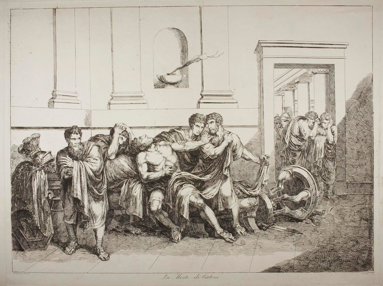 Cato nuoremman kuolema tekijältä Bartolomeo Pinelli