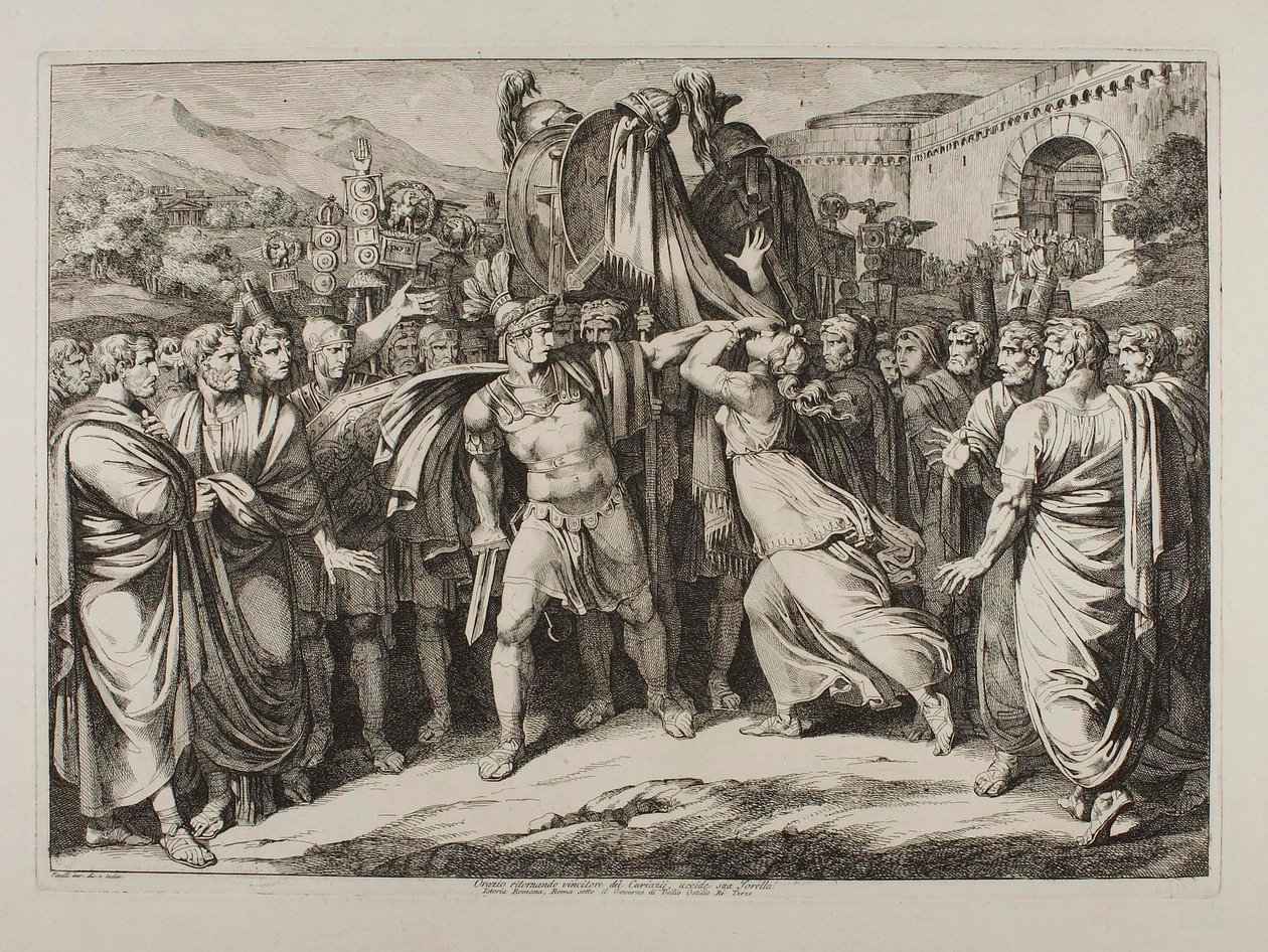 Marcus Horatius surmaa sisarensa tekijältä Bartolomeo Pinelli