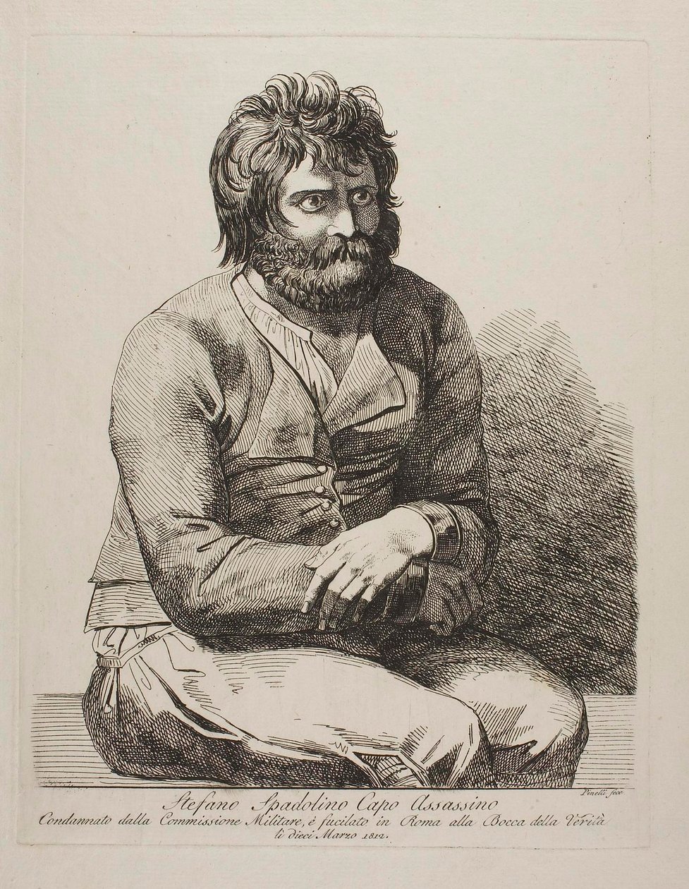 Ryöstöjoukon johtaja Stefano Spadolino tekijältä Bartolomeo Pinelli