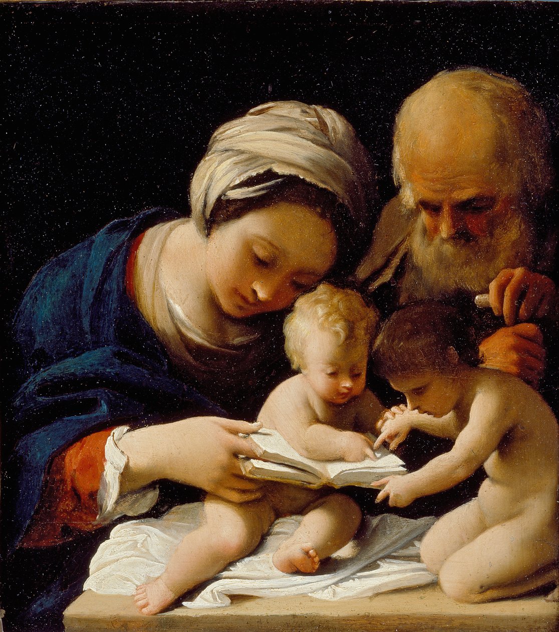 Pyhä perhe nuoren Johannes Kastajan kanssa, 1600-luvun alku tekijältä Bartolomeo Schedoni