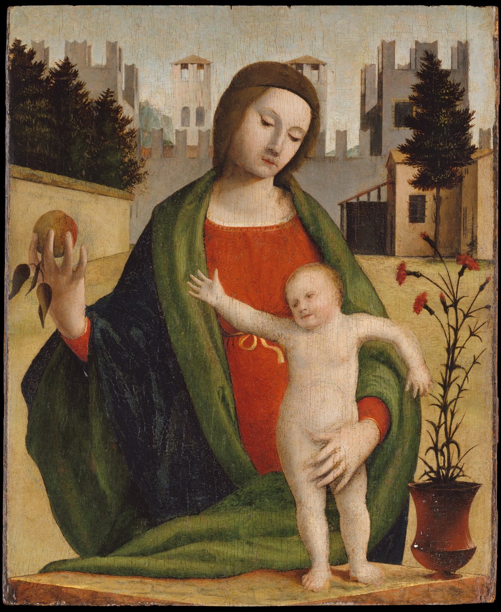 Madonna ja lapsi, ennen vuotta 1508 (tempera puulla) tekijältä Bartolomeo Suardi Bramantino