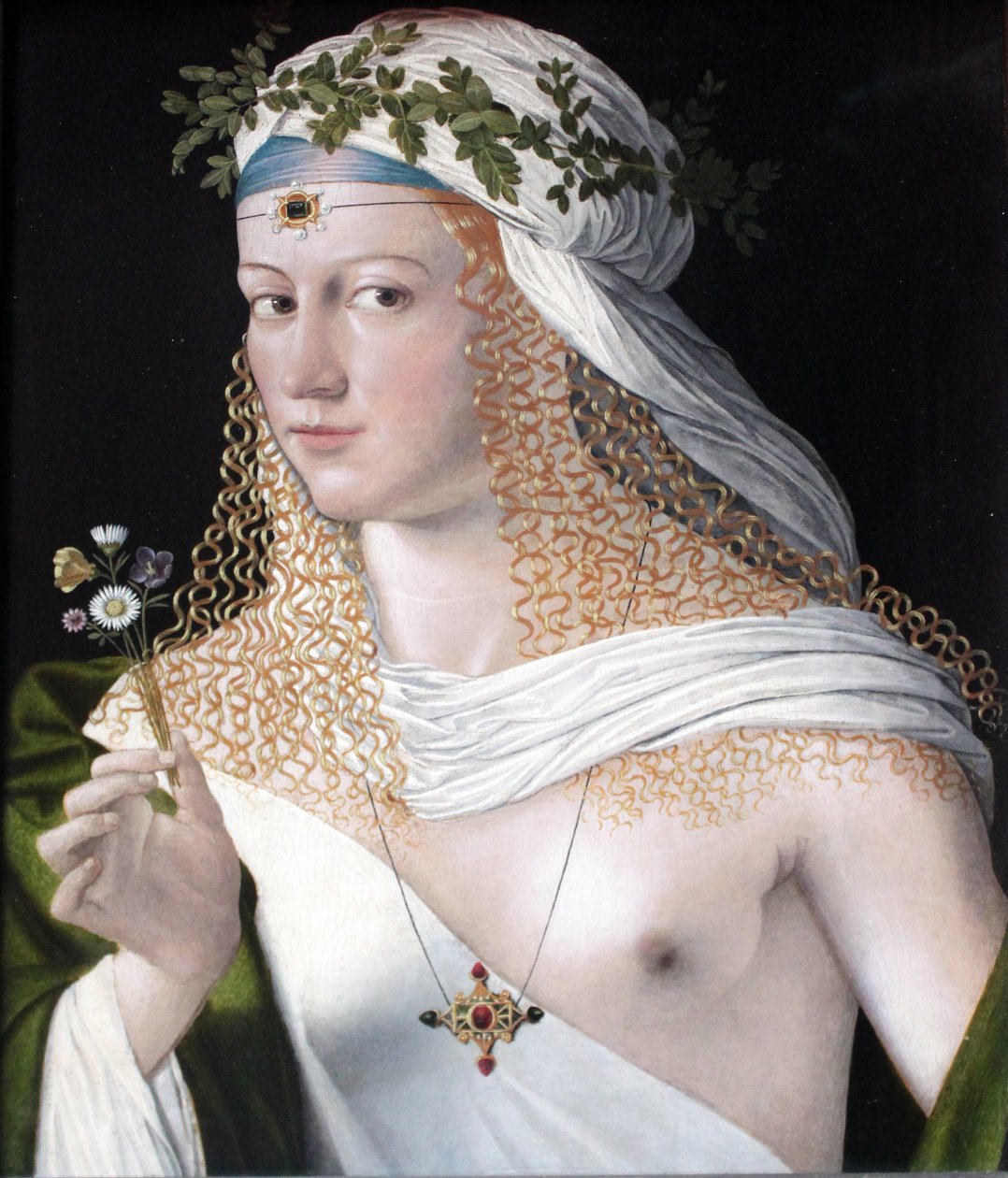 Kurtisaanin ihannoitu muotokuva Florana tekijältä Bartolomeo Veneto
