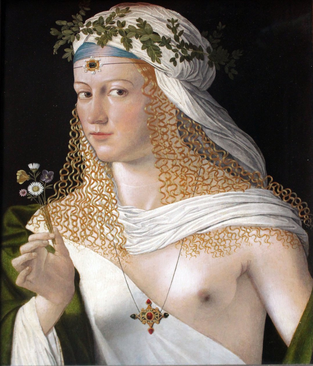 Kurtisaanin ihannoitu muotokuva Florana tekijältä Bartolomeo Veneto