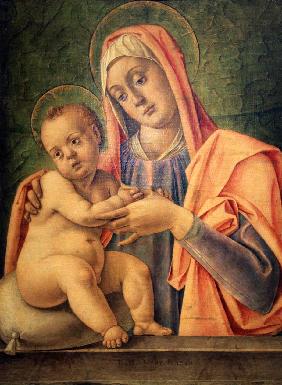 Madonna ja lapsi, 1490 tekijältä Bartolomeo Vivarini