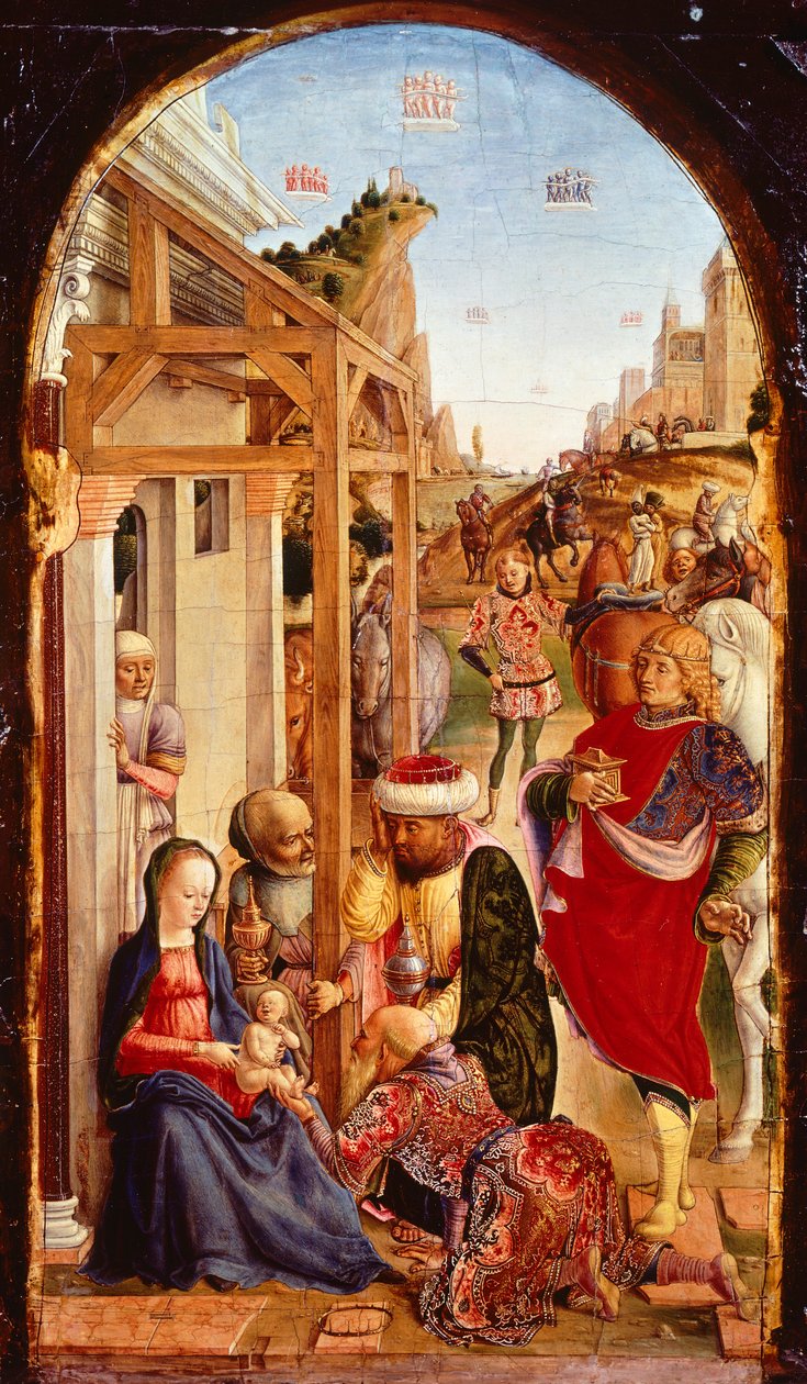 Bartolomeo Vivarinin The Adoration of the Magi (aktiivinen vuodesta 1440-kuoli vuoden 1500 jälkeen) tekijältä Bartolomeo Vivarini